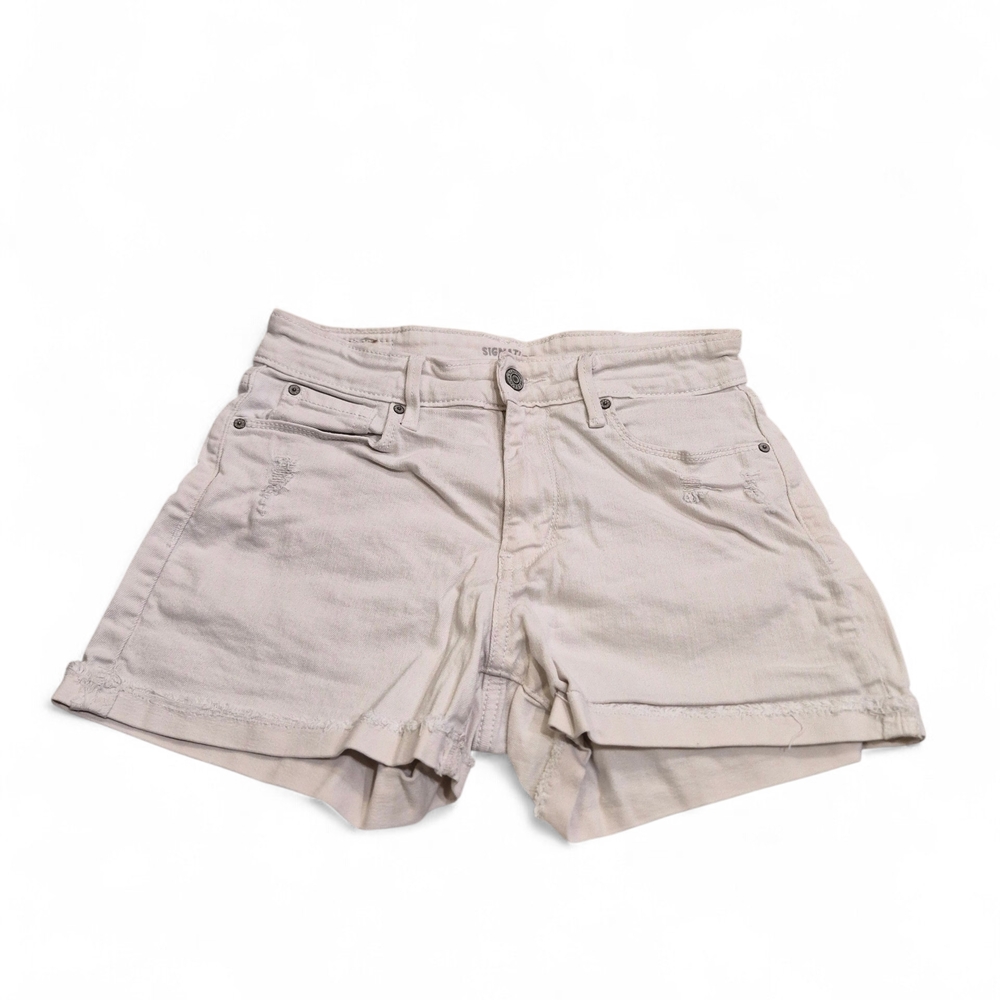 Levis Women's White Distressed Shorts Size 4
